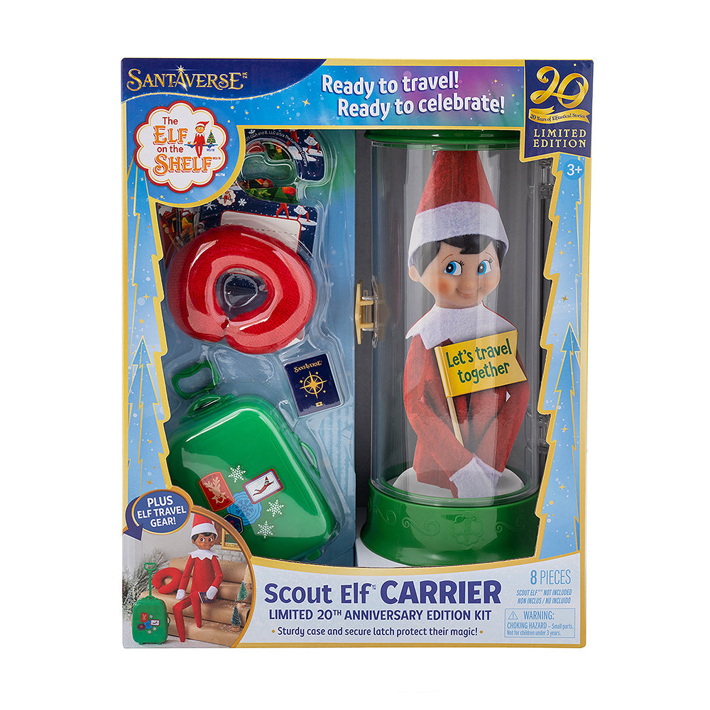 Front packaging of the Scout Elf® Carrier, Ltd. 20th Anniversary Ed. Kit