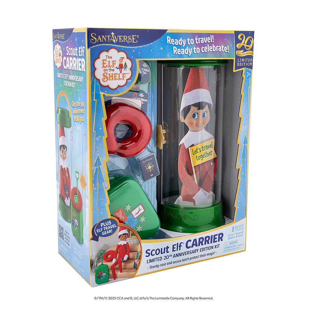 Front packaging of the Scout Elf® Carrier, Ltd. 20th Anniversary Ed. Kit.