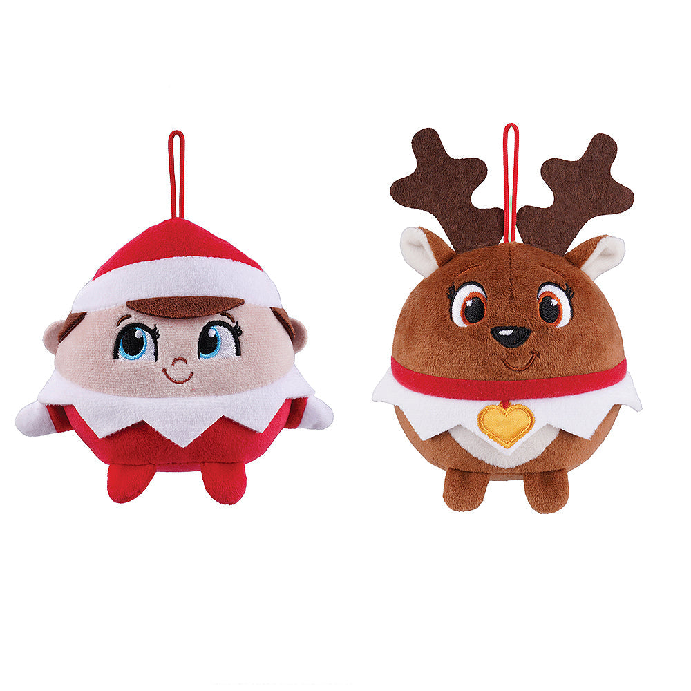 Santaverse™ Celebration Ornament Scout Elf® boy and Reindeer plush
