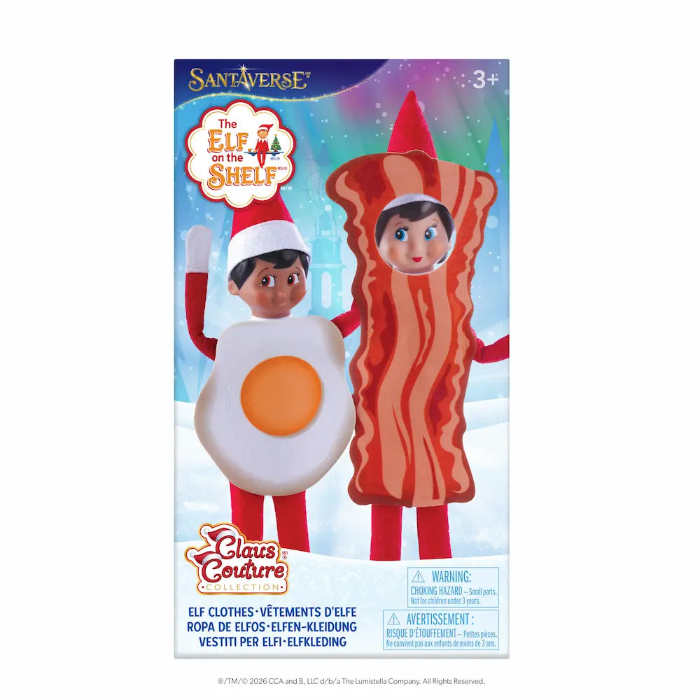 PRE-ORDER | Bestie Bundle Elf Costume Set: Bacon & Eggs | Claus Couture Collection®
