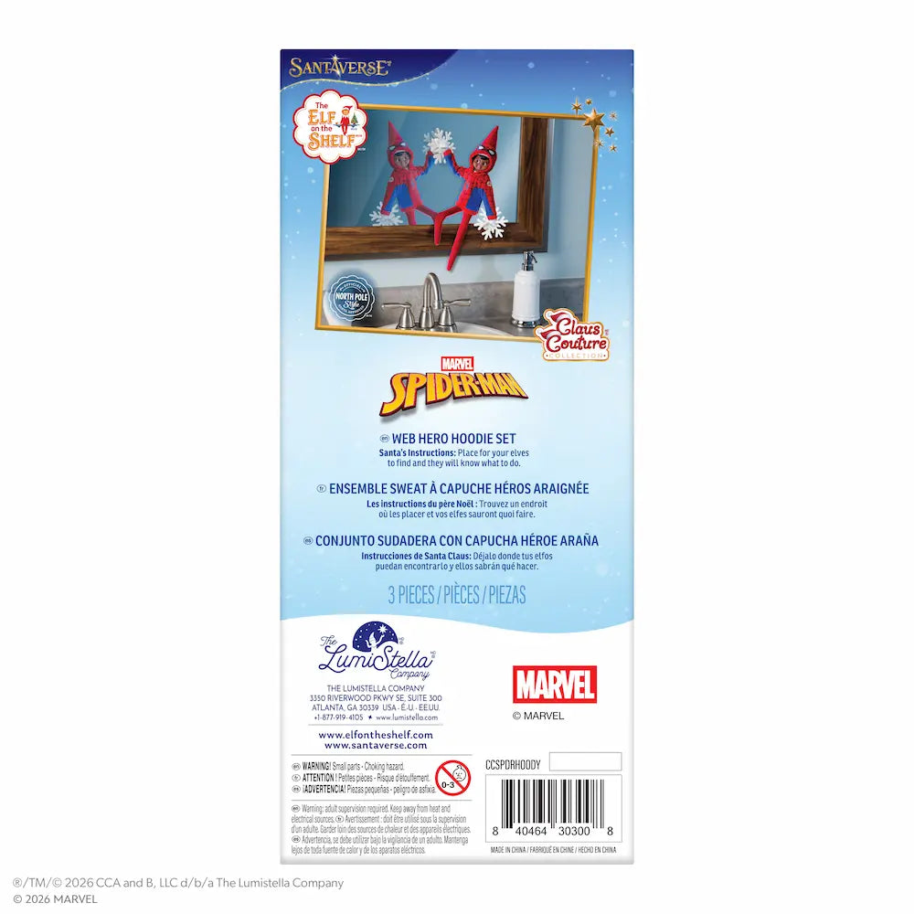 PRE-ORDER | Marvel Spider-Man Web Hero Elf Hoodie Set | Claus Couture Collection®