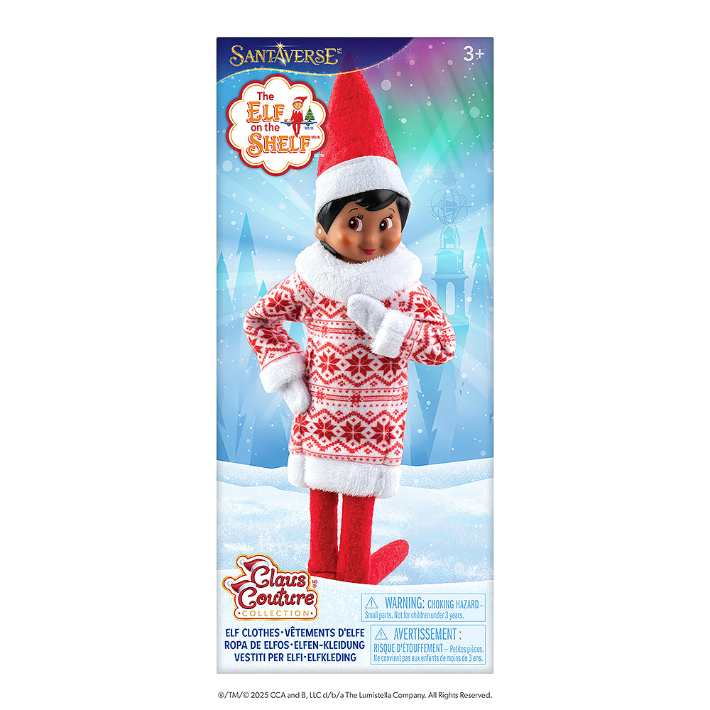 The front packaging of the Claus Couture Collection® Snowflake Sweetie Dress