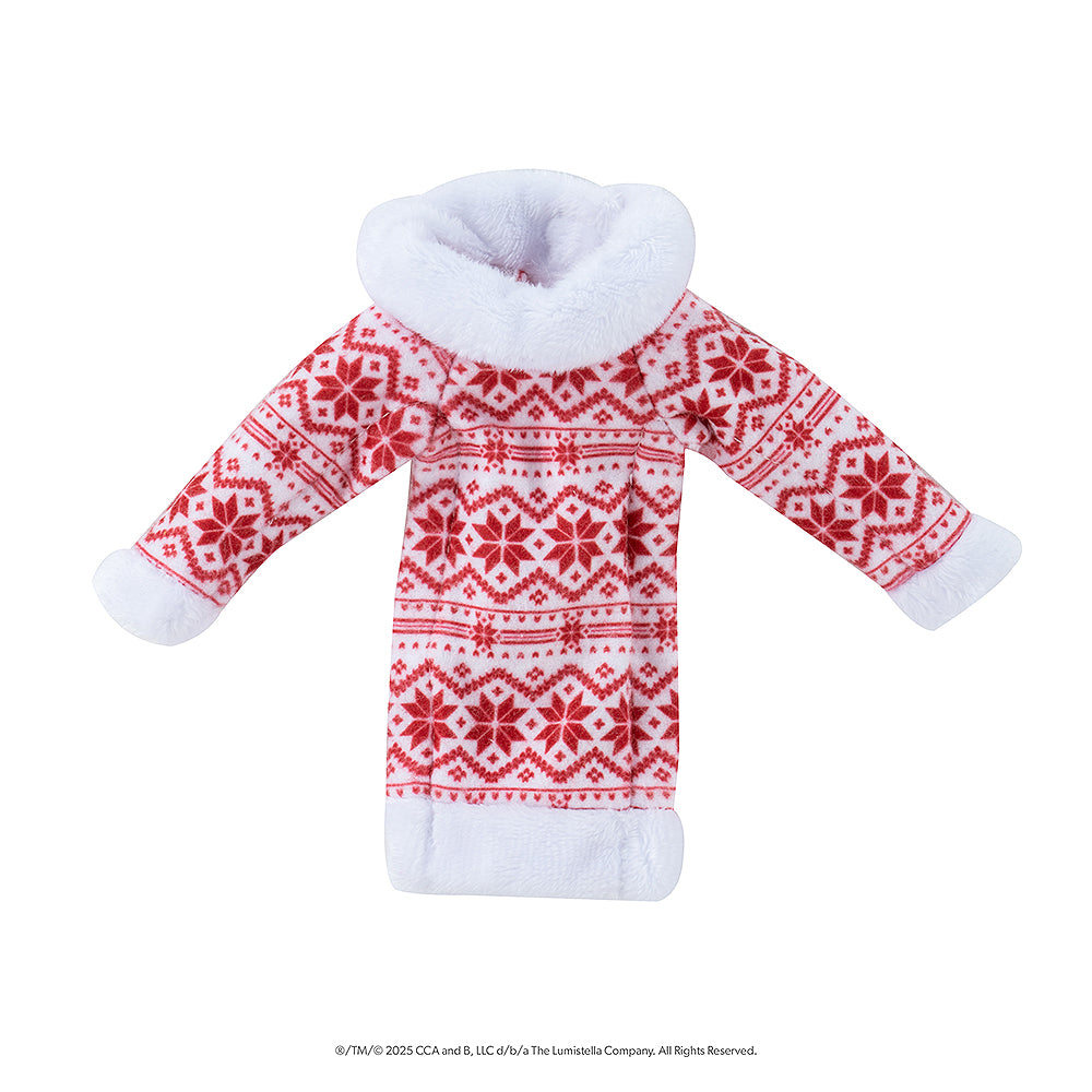 A product flat lay image of the Claus Couture Collection® Snowflake Sweetie Dress