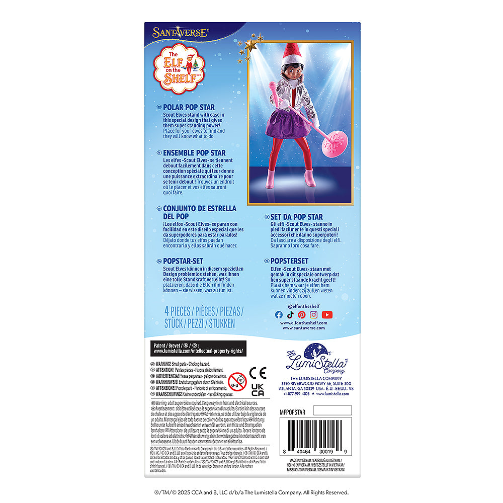 A back view of the MagiFreez® Pop Star packaging.