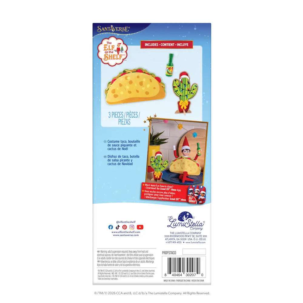 PRE-ORDER | Taco Tuesday Dress-Up Set for the Scout Elf® | Polar Props®