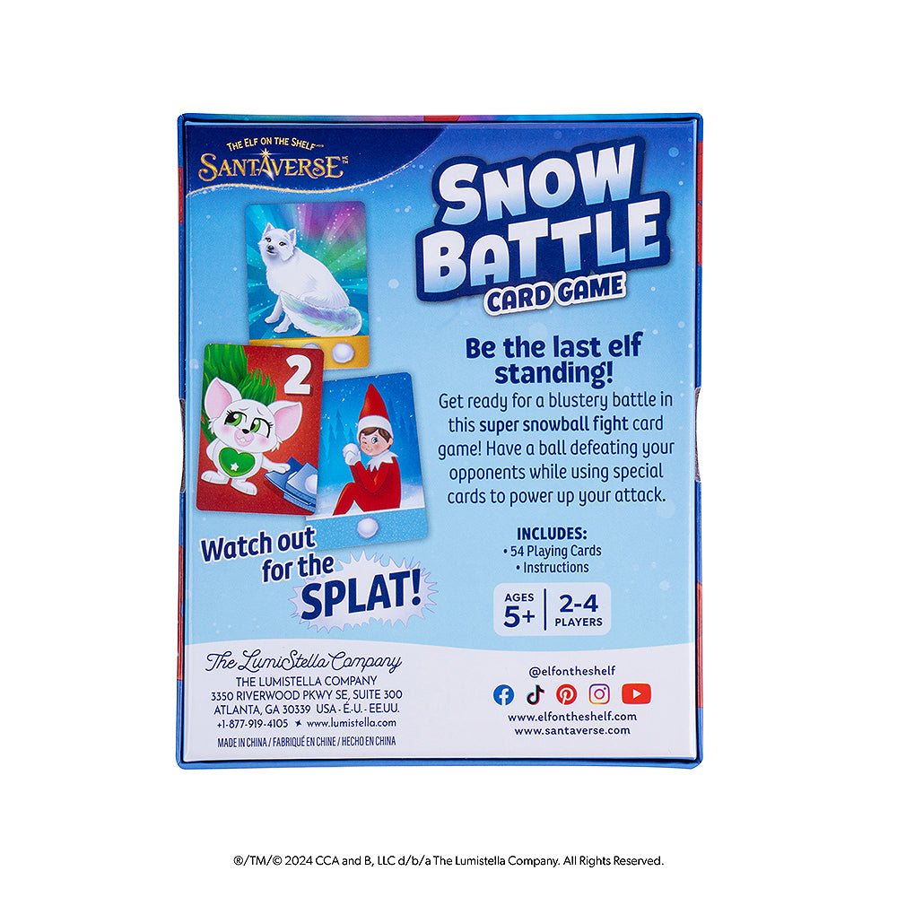 Santaverse™ Snow Battle Card Game packaging back