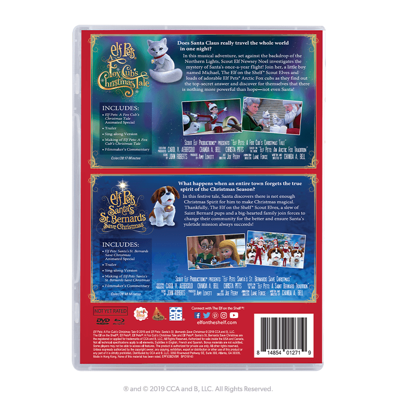 Fox Cub & St. Bernard Dual DVD/Blu-Ray: Back of Packaging
