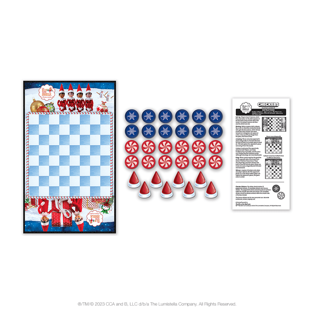 The Elf on the Shelf Collectible Checkers Set: Contents