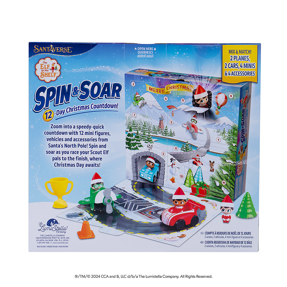 Spin & Soar 12-Day Countdown to Christmas packaging back