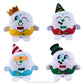 All four playable plush celebration snowmen pictured. These pint-sized North Pole pals are stirring up a celebration for the 20th year of The Elf on the Shelf®! Collect all four and celebrate the season!