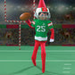 Scout Elf® quarterback reads the field to make the perfect play in a sold out stadium with candy cane striped goal posts