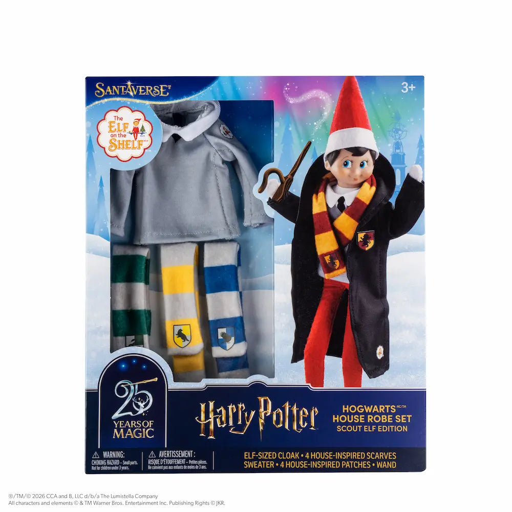 PRE-ORDER | Harry Potter™ Hogwarts™ House Robe Set for the Scout Elf® | Polar Props®