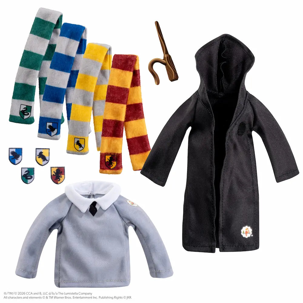 PRE-ORDER | Harry Potter™ Hogwarts™ House Robe Set for the Scout Elf® | Polar Props®
