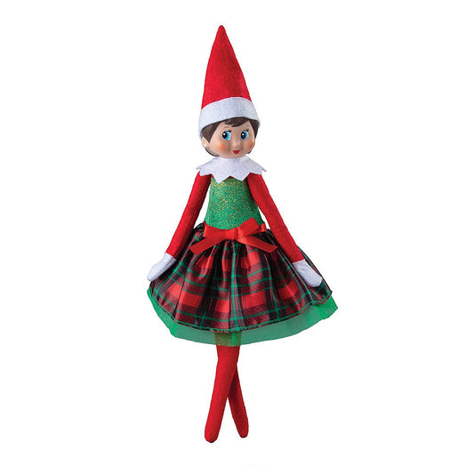 Scout Elf® modeling Claus Couture Collection® Gifts & Glamour Party Dress