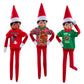 A trio of Scout Elves, each sporting a t-shirt from the Claus Couture Collection® Festive Fun T-Shirt Set.