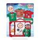 The front view of the Claus Couture Collection® Festive Fun T-Shirt Set packaging.