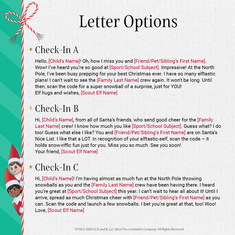 Preview of 3 check-in letter options