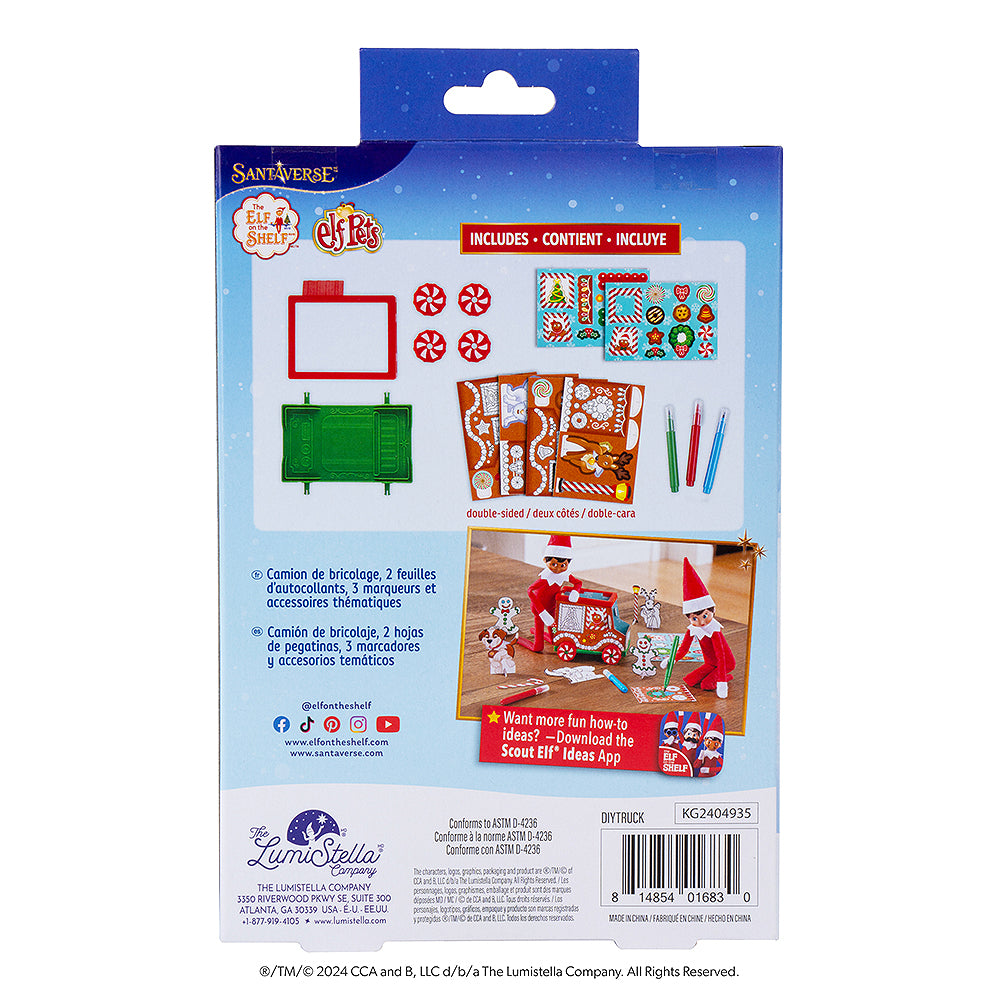 DIY Gingerbread Truck packaging back