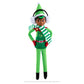 Elf Mates® Chef with dark skin tone wearing scarf and ear muffs posed standing up sporting scarf and earmuffs