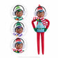 All 3 options of the Elf Mates® Doll (Enchanted Forest Edition) with black hair colors wearing earmuffs and a scarf.