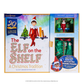 A front view of the packaging of the The Elf on the Shelf®: A Christmas Tradition 20th Anniversary Sparkle Holiday Box Set. This collector's item features 4,500 Swarovski® hand-placed crystals. Some of the crystals can be seen on the cover's lettering, as well as on the buttons on the included limited-edition luxury satin long pajama set.