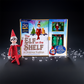 The included Scout Elf® boy has blue eyes and flexible bending limbs for even easier elf scenes. Most notably, he is adorned from head to toe in Swarovski® crystals that coordinate with his signature style. He is pictured alongside the The Elf on the Shelf®: A Christmas Tradition 20th Anniversary Sparkle Holiday Box Set, which is also adorned with Swarovski® crystals.