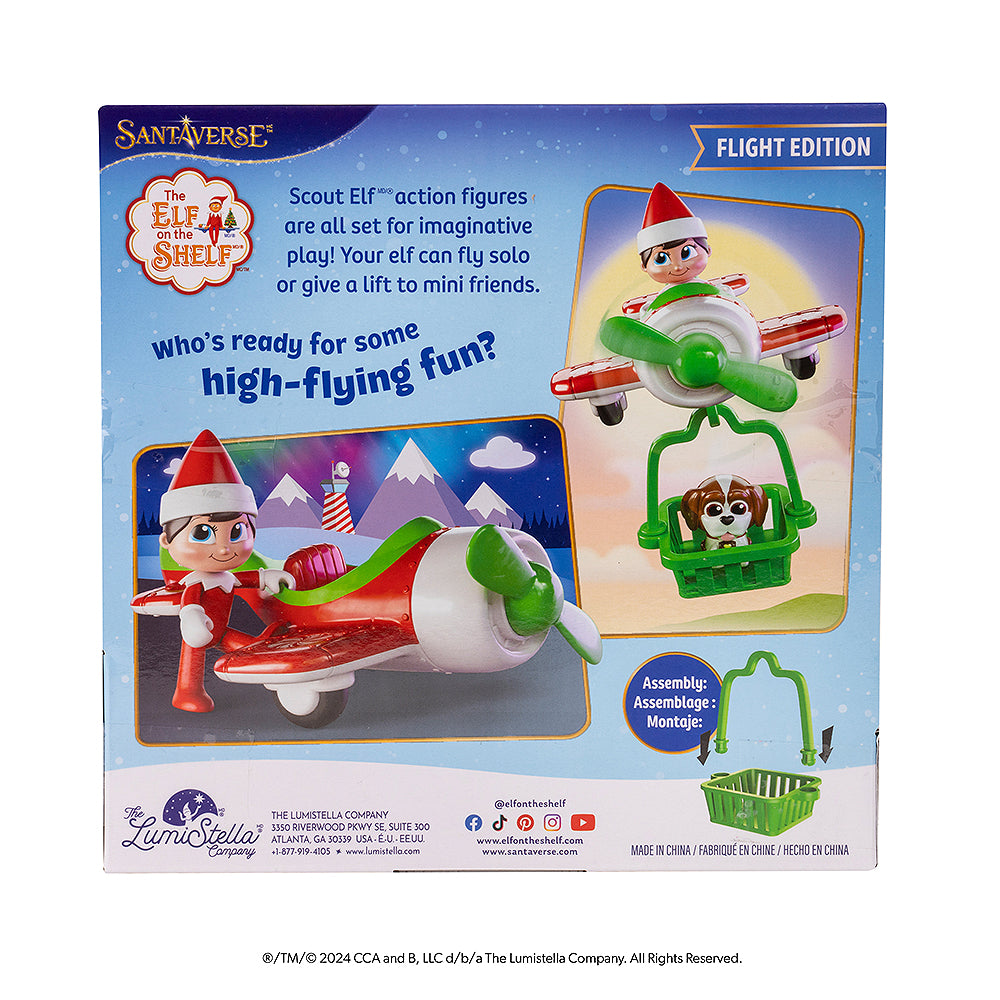 The Elf on the Shelf® Action Figure Play Pack: Flight Edition packaging back