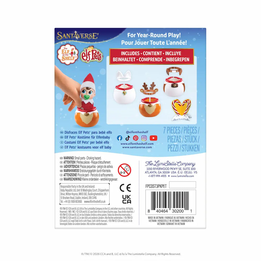 PRE-ORDER | Jolly Little Wardrobe: Elf Baby Elf Pets® Costume Set | Frost Pips®