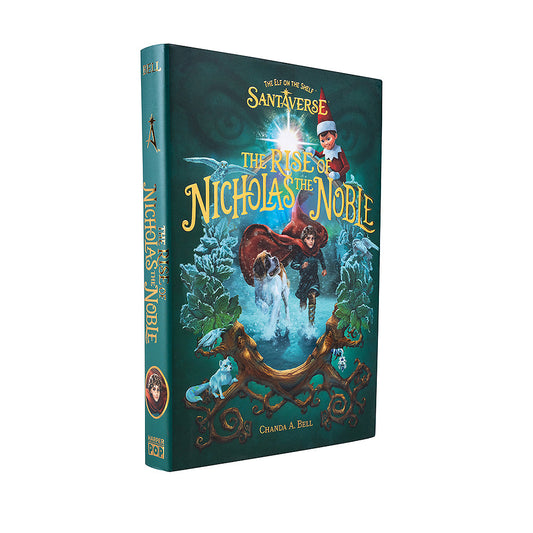 A product shot of "The Elf on the Shelf® Santaverse®: The Rise of Nicholas the Noble" front cover.