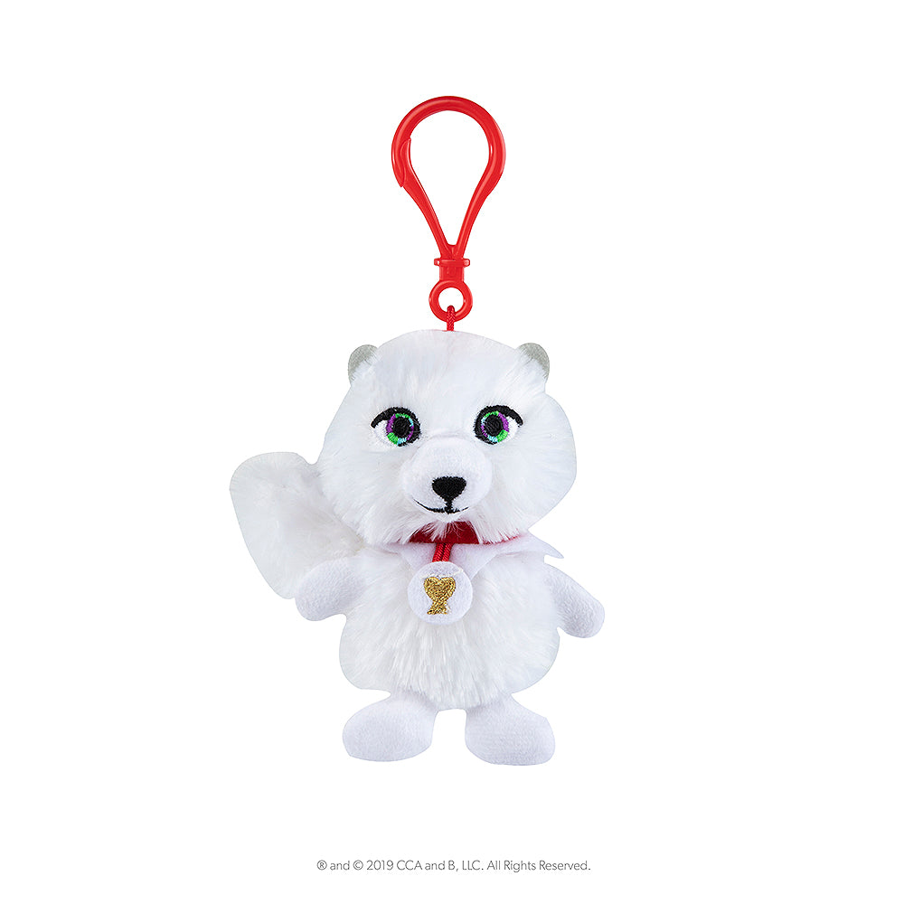 Full product preview of the Elf Pets Arctic Fox Plushee Pals Mini Clip
