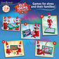 An infographic, stating that the Polar Props™ The Official Elf Ideas Fun & Games Kit  offers "games for elves and their families" and showing the 11-15 ideas/games/props.