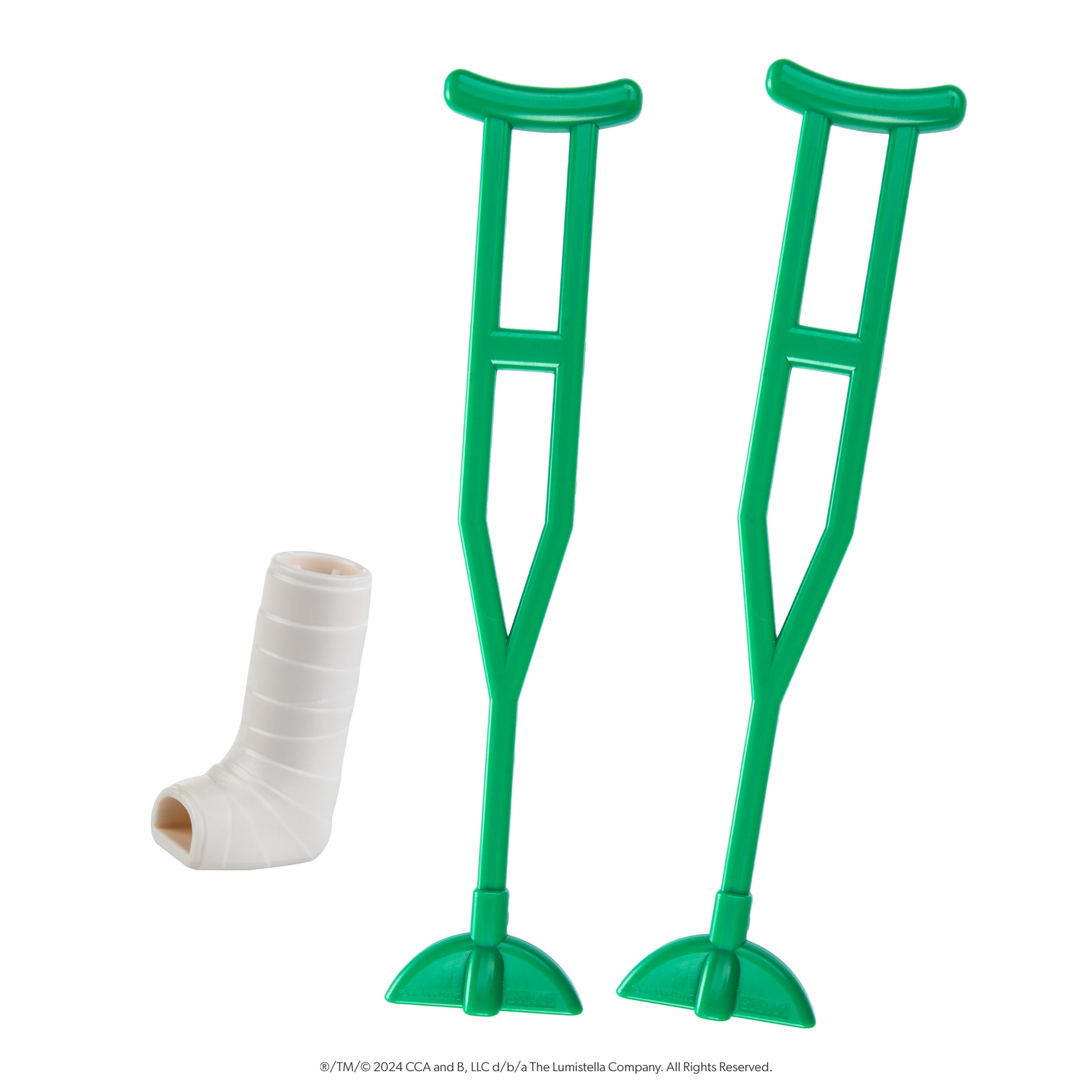 Polar Props™ Elfcare Mobility Set crutches and cast