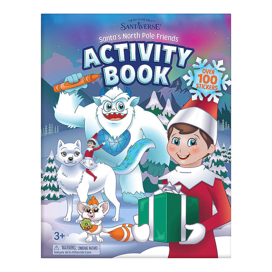 Front cover of the Santaverse™ Santa’s North Pole Friends Activity Book