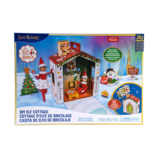 Front packaging of The Elf on the Shelf® DIY Elf Cottage