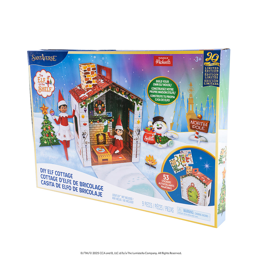 Front packaging of The Elf on the Shelf® DIY Elf Cottage box