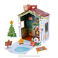 A product silo of The Elf on the Shelf® DIY Elf Cottage and included pieces, staged together.