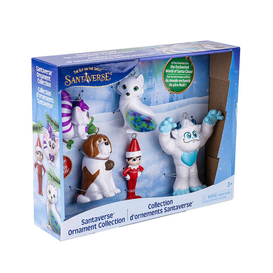 Santaverse™ Ornament Collection packaging showing each character ornament