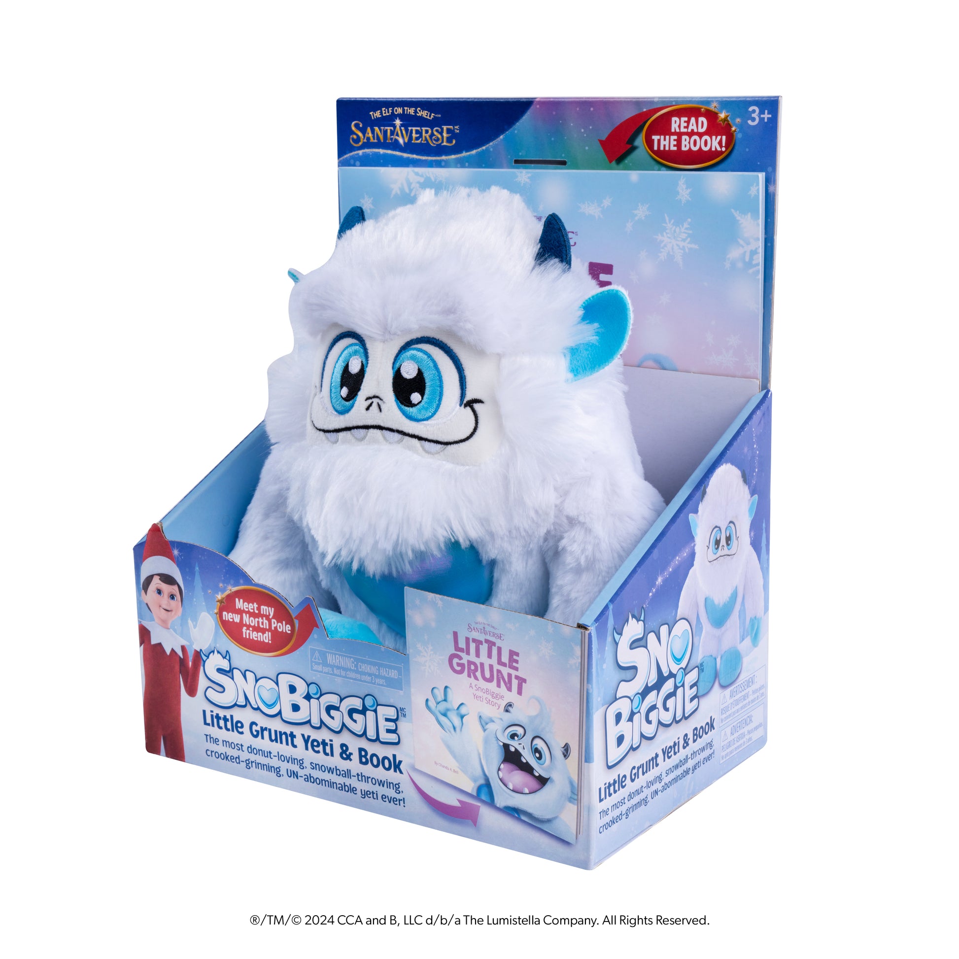 Little Grunt Plush Yeti and Book packaging side profile