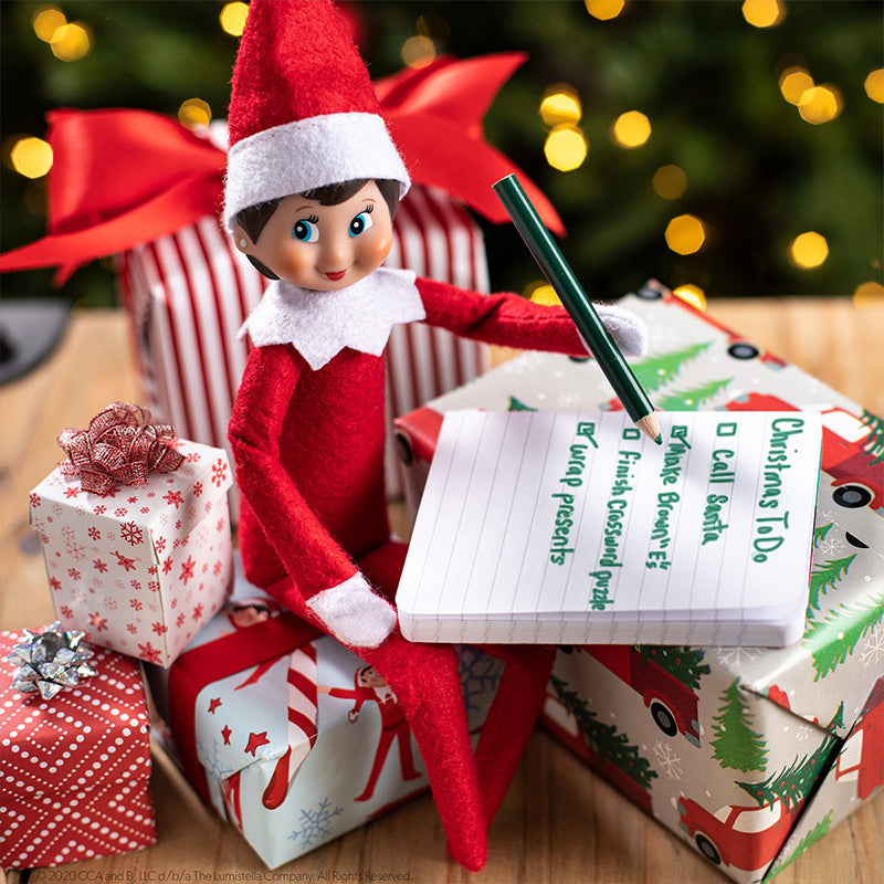 Scout Elf making Christmas list