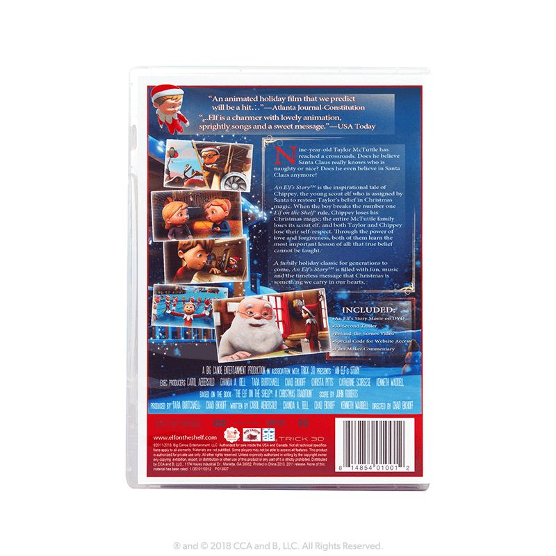 An Elf's Story® DVD: Back of Case