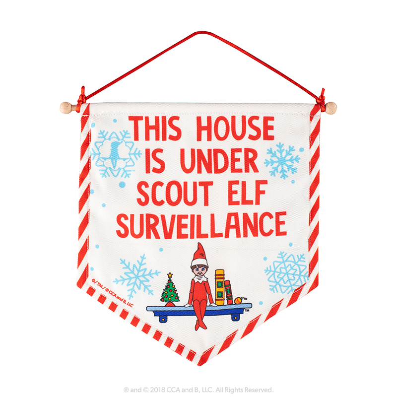 Scout Elf Snowflake Banner: Back of Banner