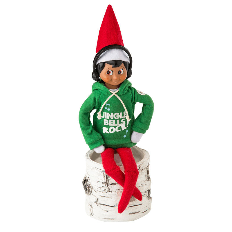 Claus Couture Collection® Jingle Jam Hoodie: Outfit on Scout Elf