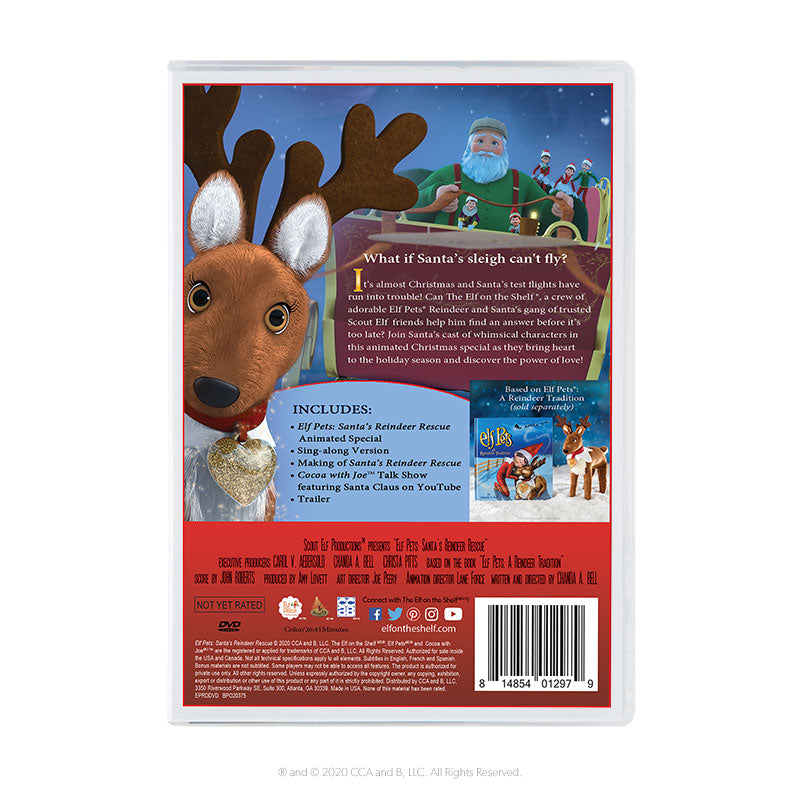 Elf Pets: Santa's Reindeer Rescue DVD: Back of Packaging