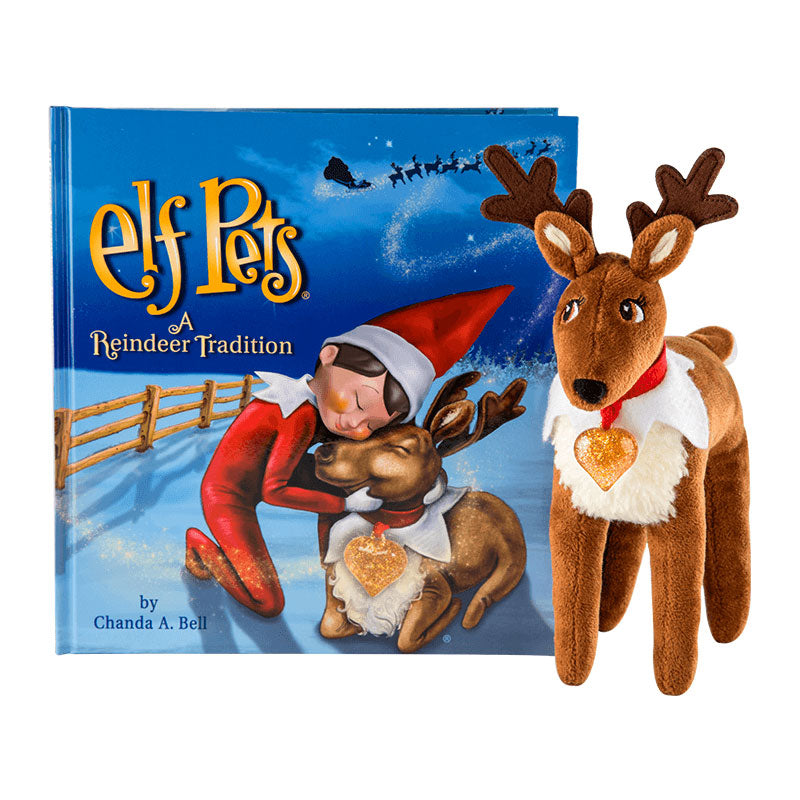 Elf Pets® A Reindeer Tradition: Front of Book and Reindeer