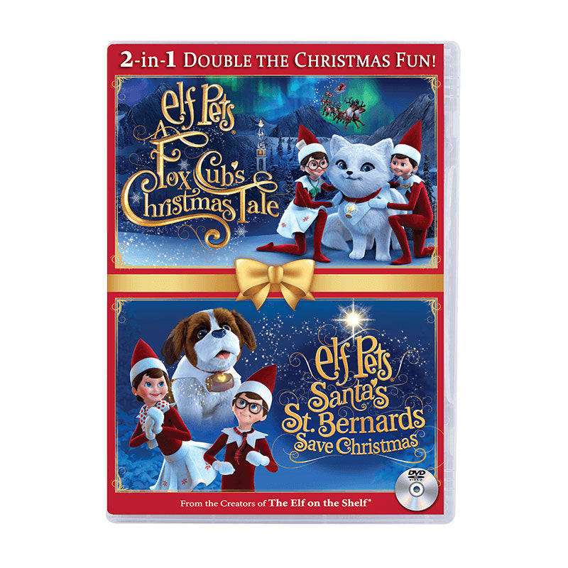 Elf Pets® Fox Cub and St. Bernard Animated Specials Dual DVD: Front of Packaging