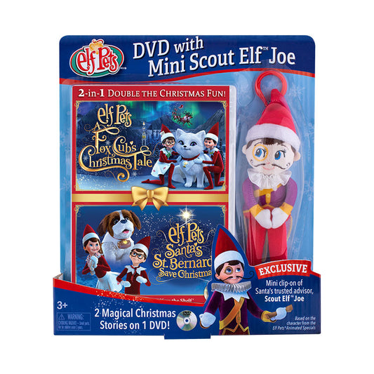 fox-pup-dvd-joe-mini-1-pkg-front.png  800 × 800px  Fox Cub & St.Bernard Dual DVD w/ Mini Scout Elf Joe: Front of Packaging