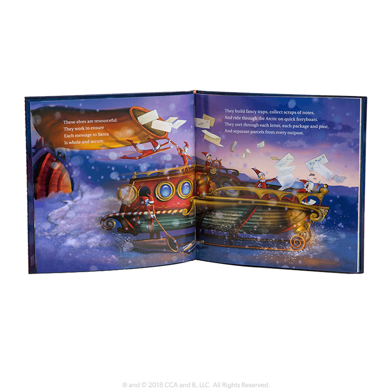 Scout Elf Express Delivers Letters to Santa®: Interior Shot of Illustrated Book
