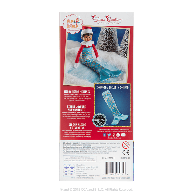 Claus Couture Collection® Merry Merry Mermaid: Back of Packaging