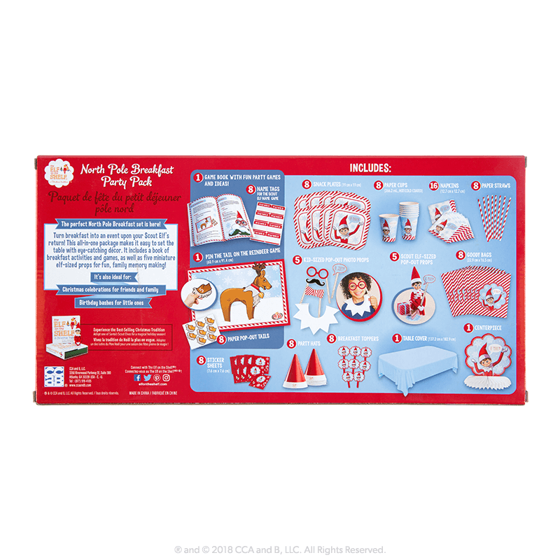 North Pole Breakfast™ Party Pack Back of Package
